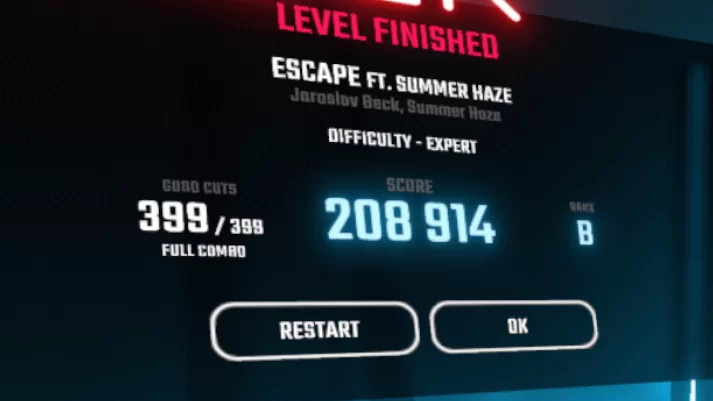 Beat the top score Beat Saber score board