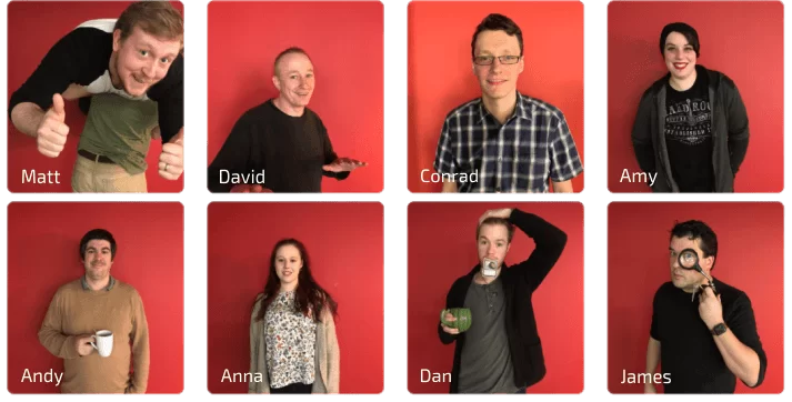 Some of the team from Pixel Toys Team photos from Pixel Toys