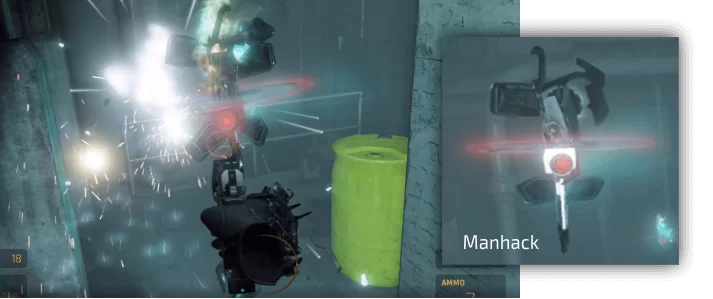 Manhack - An appropriate name considering what it does. Manhack