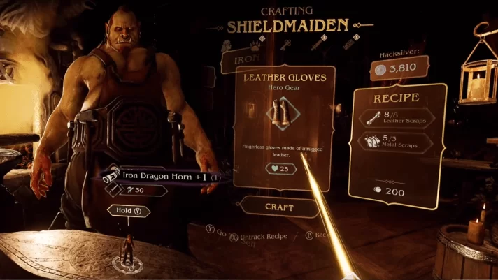 Visit Aegir’s Hall to upgrade your weapons and trade goods Aegir’s Hall weapons