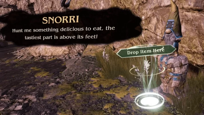 Solve riddles and puzzles for Snorri to get rewards Snorri the gnome