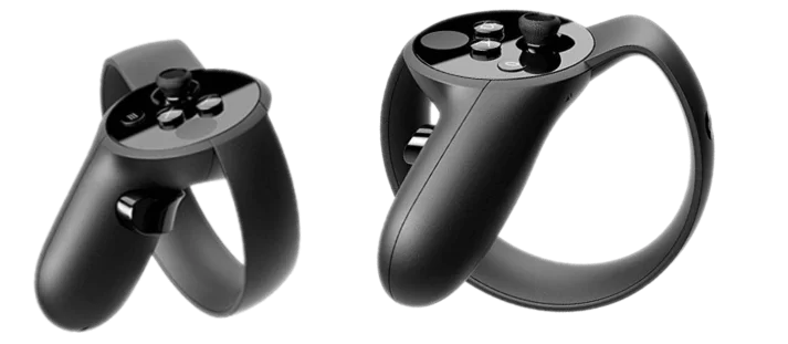 The Oculus Touch controllers Oculus Touch controllers