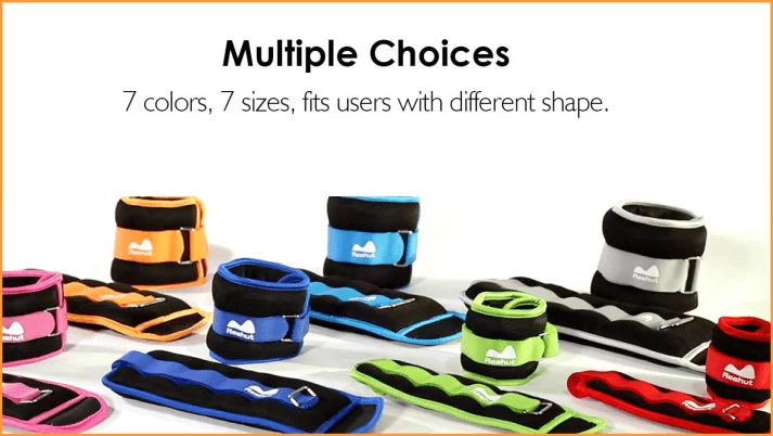 The REEHUT ankle weight comes as a pair and is available in various weights and sizes Various weights and sizes