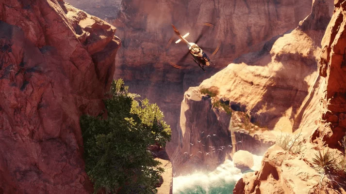 High up on cliff face