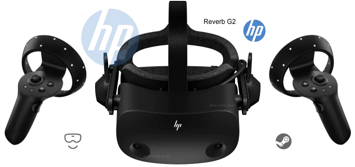  HP Reverb G2 VR Headset With Controller, Adjustable Lenses &  Speakers from Valve, 2160 x 2160 LCD Panels, For Gaming, Ergonomic Design,  4 Cameras, Compatible With SteamVR & Windows Mixed Reality : Video Games