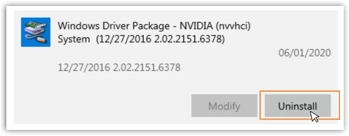 Remove Windows Driver Package