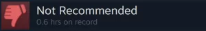 Not recommended by the Steam Community Not recommended